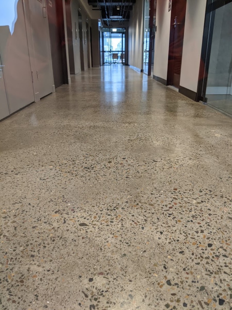 Brisbane office with polished concrete floor