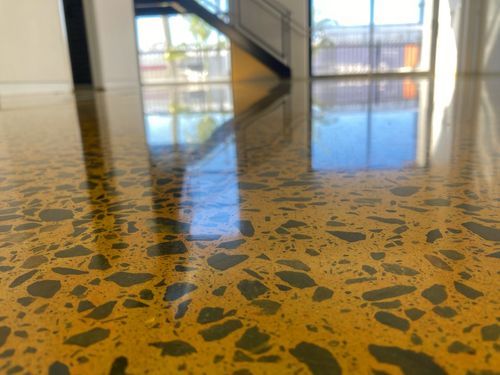 Polished concrete warehouse floor in Brisbane